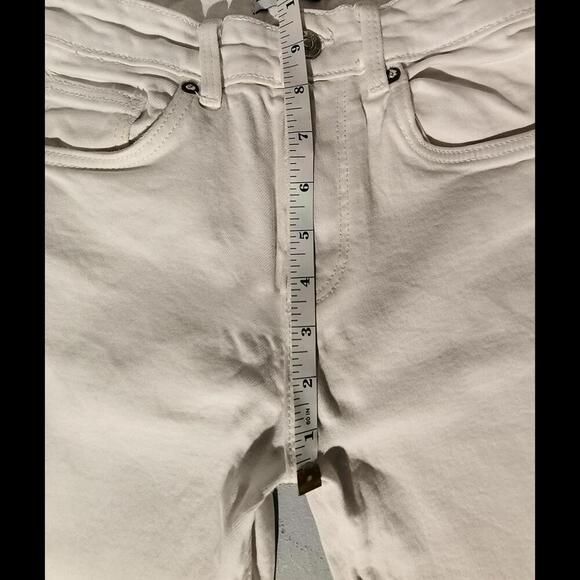 Stylish Zara White Bootcut Women's Jeans Size 4 Raw Hem - Picture 8 of 14